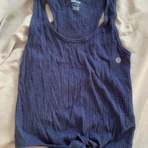 NWT Aerie Blue Ribbed Tank Top